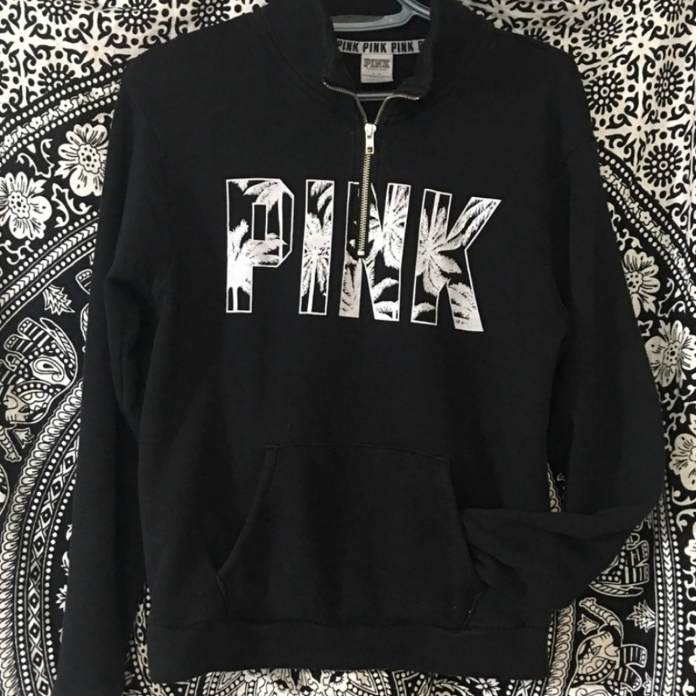 VICTORIA'S SECRET PINK quarter zip sweatshirt